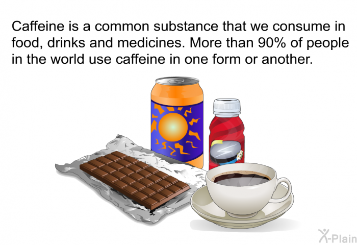 Caffeine is a common substance that we consume in food, drinks and medicines. More than 90% of people in the world use caffeine in one form or another.