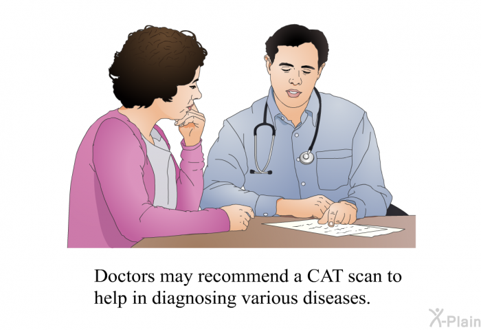 Doctors may recommend a CAT scan to help in diagnosing various diseases.