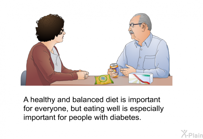 A healthy and balanced diet is important for everyone, but eating well is especially important for people with diabetes.