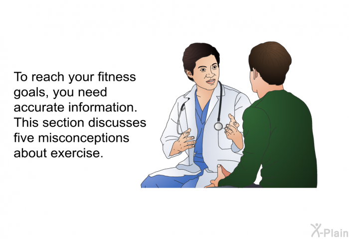 To reach your fitness goals, you need accurate information. This section discusses five misconceptions about exercise.