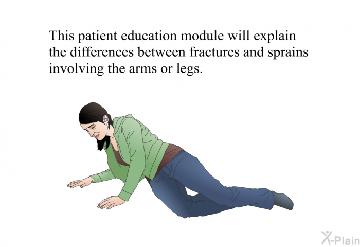 This health information will explain the differences between fractures and sprains involving the arms or legs.