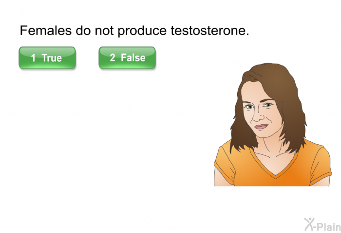 Females do not produce testosterone.