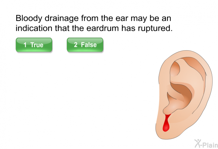 ruptured eardrum drainage