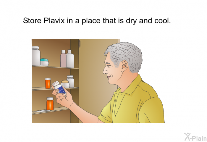 Store Plavix in a place that is dry and cool.