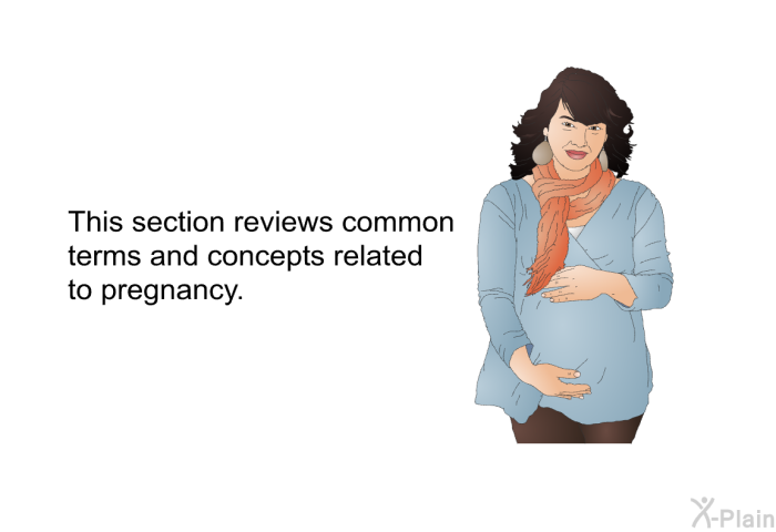 This section reviews common terms and concepts related to pregnancy.