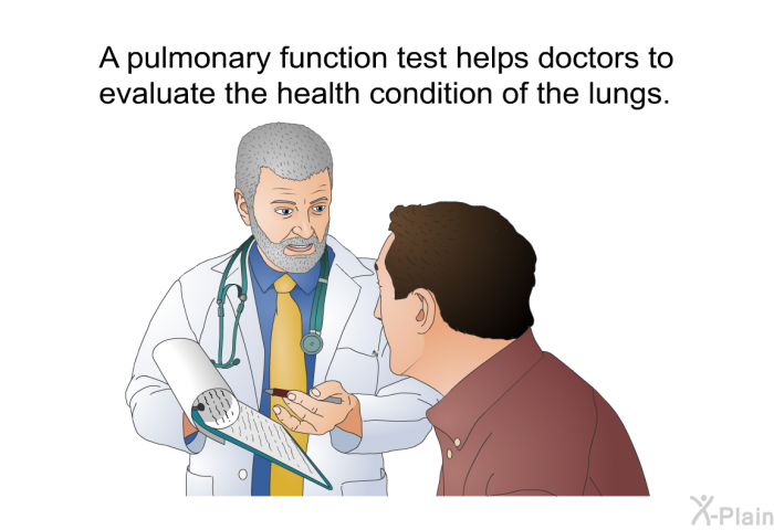 A pulmonary function test helps doctors to evaluate the health condition of the lungs.