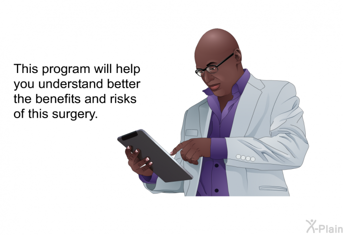 This health information will help you understand better the benefits and risks of this surgery.