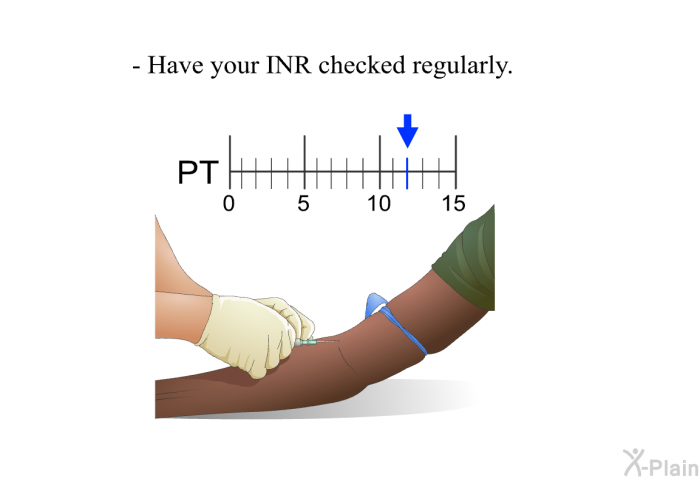 Have your INR checked regularly.