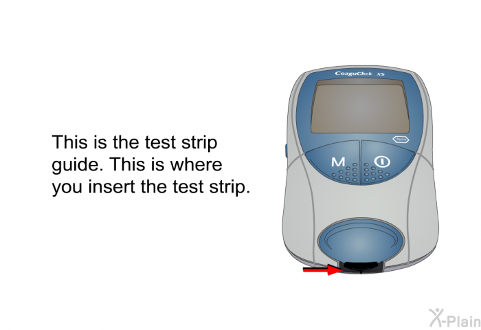 This is the test strip guide. This is where you insert the test strip.