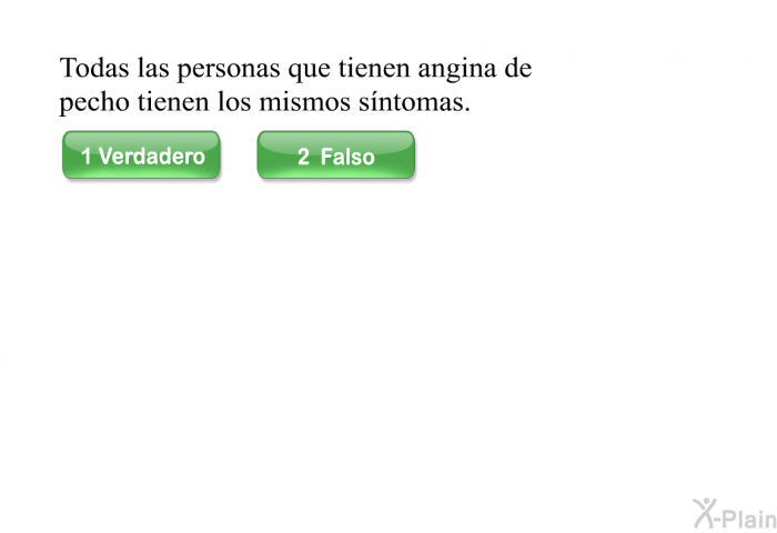 Todas las personas que tienen angina de pecho tienen los mismos sntomas.