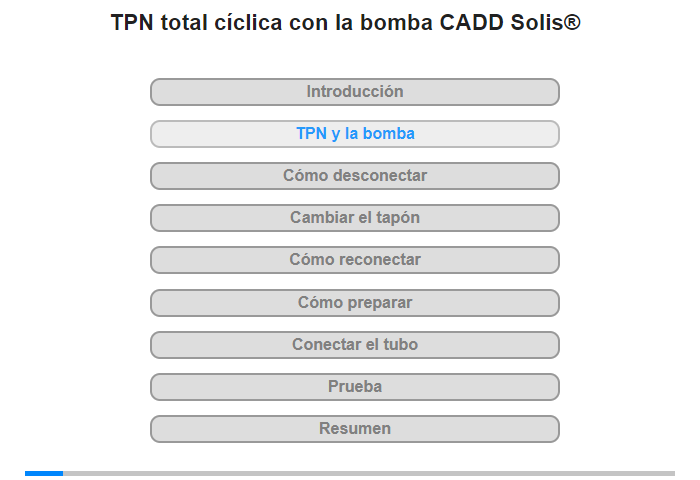 La TPN y la bomba CADD Solis