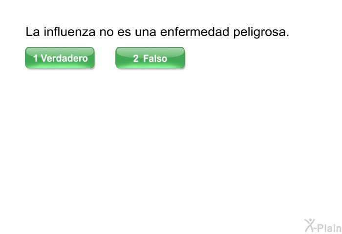 La influenza no es una enfermedad peligrosa.