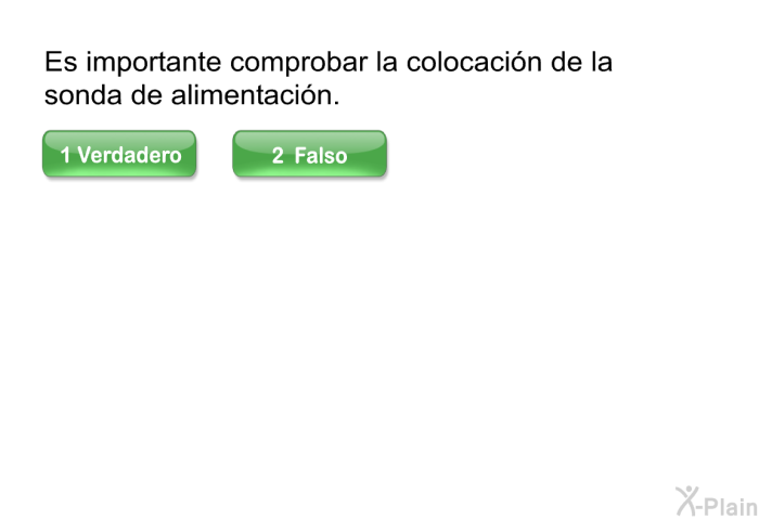 Es importante comprobar la colocacin de la sonda de alimentacin.