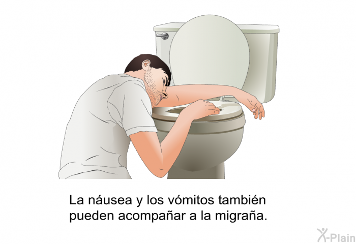 La nusea y los vmitos tambin pueden acompaar a la migraa.