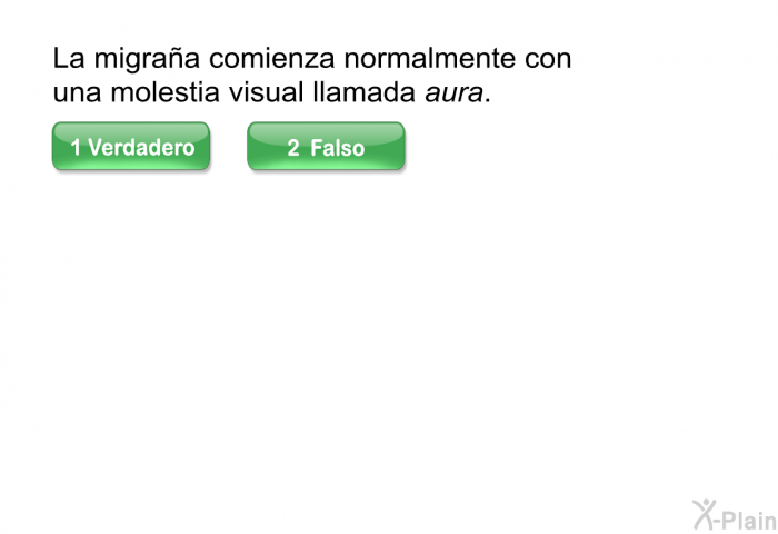 La migraa comienza normalmente con una molestia visual llamada <I>aura</I>.