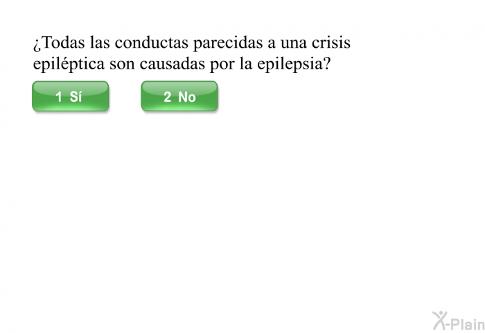 &iquest;Todas las conductas parecidas a una crisis epil�ptica son causadas por la epilepsia?