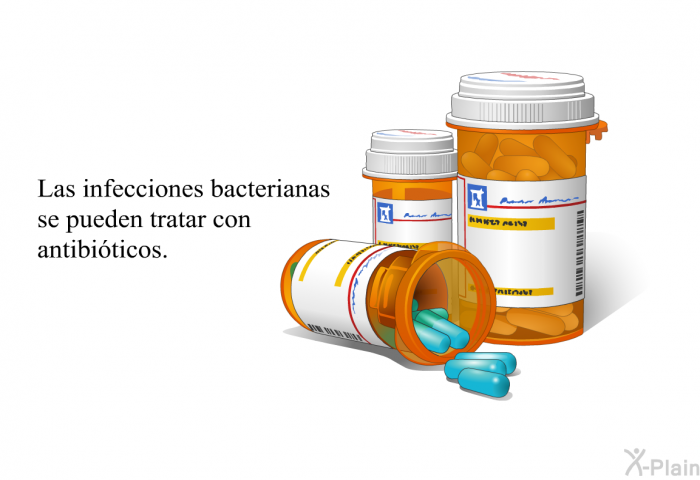 Las infecciones bacterianas se pueden tratar con antibiticos.