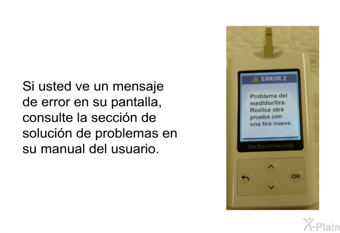 Si usted ve un mensaje de error en su pantalla, consulte la seccin de solucin de problemas en su manual del usuario.